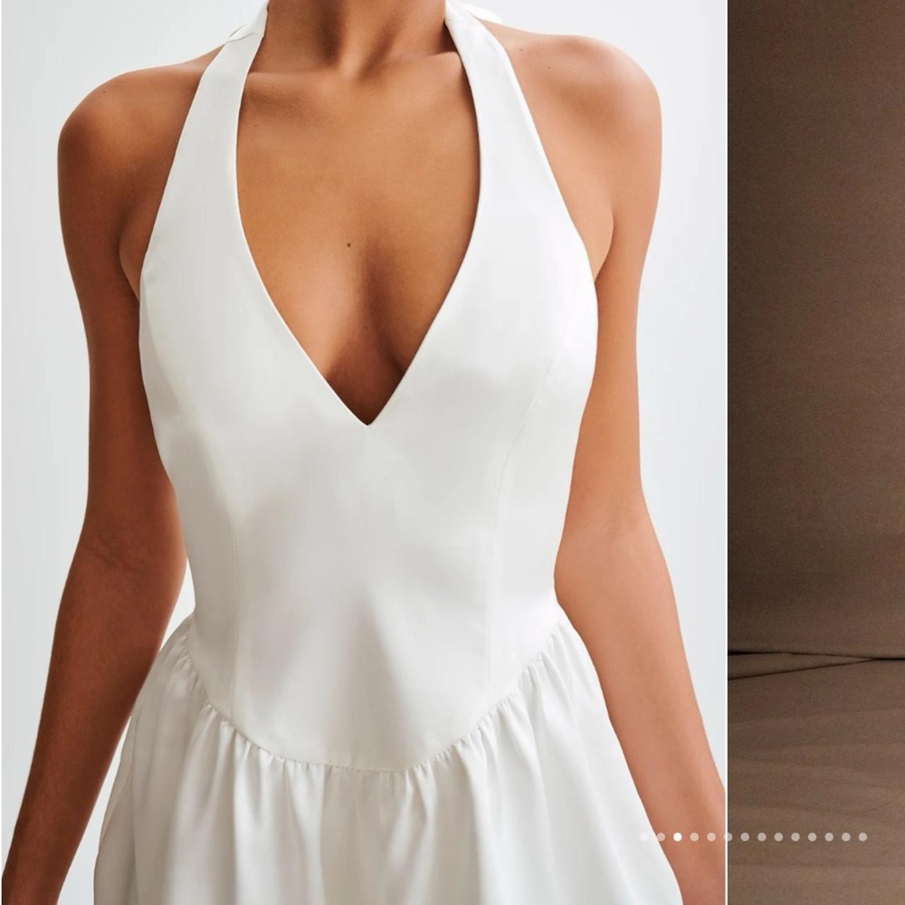 Meshki White Ruffle Mini Dress - Picture 4 of 9